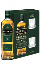 Bushmills Single Malt Irish Whiskey Aged 10 Years 70cl (Confezione Con 2 Bicchieri)