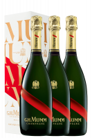 3 Bottiglie Champagne Grand Cordon Brut Mumm 75cl 