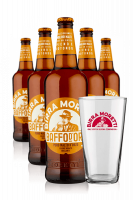 Birra Moretti Baffo d'Oro 15 bottiglie x 66cl + OMAGGIO 6 bicchieri Moretti Originale 20cl