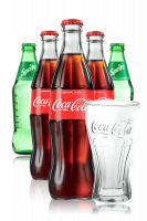Coca-Cola Vetro Cassa da 24 bottiglie x 33cl + Sprite Vetro Cassa da 24 bottiglie x 33cl + OMAGGIO 1 formina per ghiaccio + 6 bicchieri