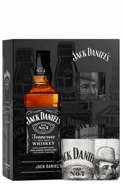 Jack Daniel's Tennessee Whiskey Old N. 7 Brand 70cl (Confezione Con 2 Bicchieri)