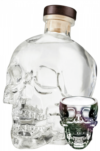 Vodka Crystal Head 70cl + OMAGGIO 2 bicchieri Crystal Head