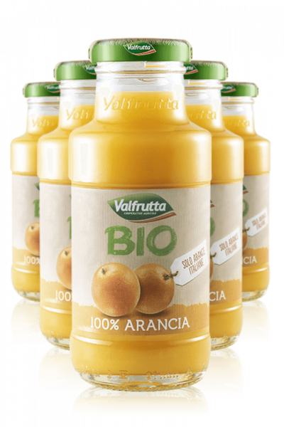 Succo Di Frutta BIO Valfrutta Arancia Cassa Da 24 Bottiglie x 20cl