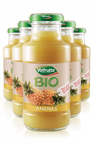 Succo Di Frutta BIO Valfrutta Ananas Cassa Da 24 Bottiglie x 20cl