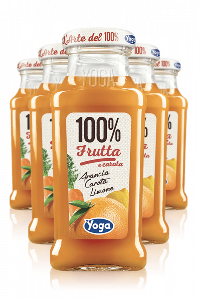 Yoga 100% Veggie Arancia Carota Limone Cassa Da 12 Bottiglie x 20cl 