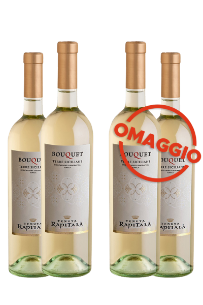 3 Bottiglie Terre Siciliane Bouquet 2020 Tenuta Rapitalà + 3 OMAGGIO