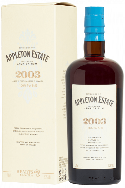 Rum Appleton Estate 2003 Hearts Collection 70cl (Astucciato)