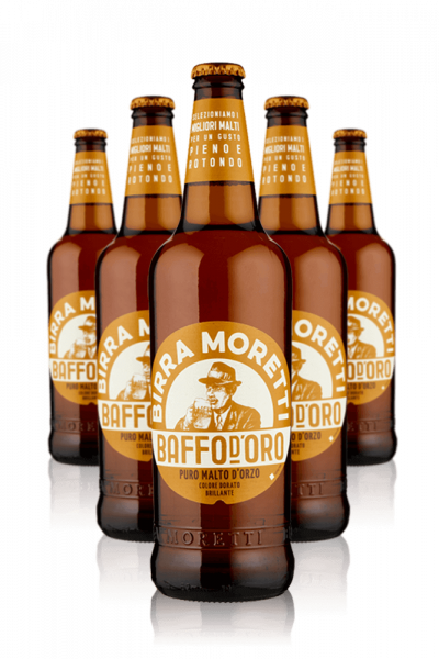 Birra Moretti Baffo d'Oro Cassa da 15 bottiglie x 66cl