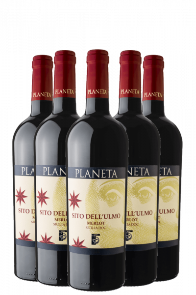6 Bottiglie Sicilia DOC Sito Dell'Ulmo Merlot 2013 Planeta