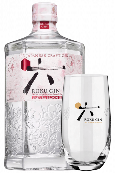 Gin Roku Sakura Bloom Edition Suntory 70cl + OMAGGIO 2 bicchieri Roku 