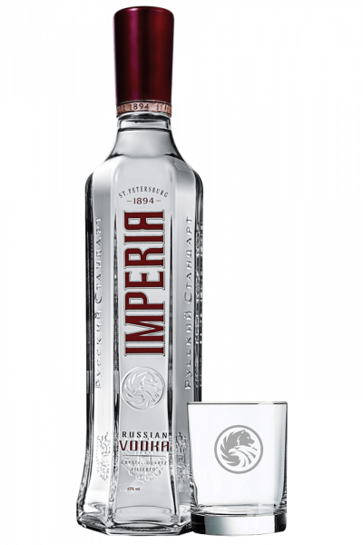 Vodka Imperia Russian Standard 70cl + OMAGGIO 2 bicchieri Russian Standard