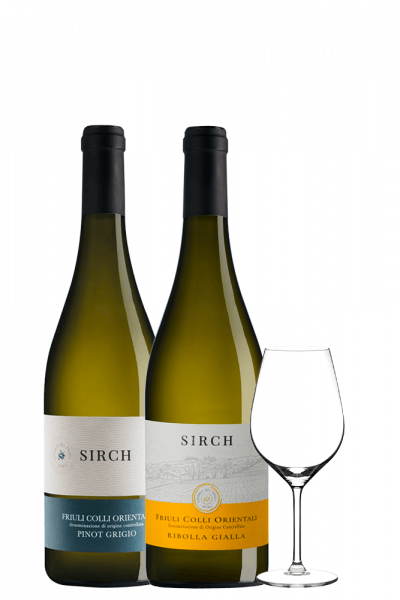Pinot Grigio 2022 + Ribolla Gialla 2022 Sirch + OMAGGIO 2 bicchieri Sirch