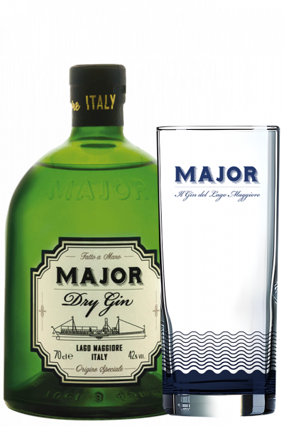 Dry Gin Major 70cl + OMAGGIO bicchiere Major