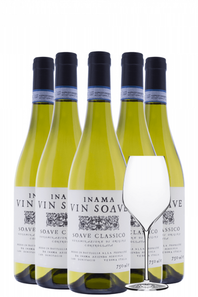 6 Soave Classico DOC Vin Soave 2023 Inama + OMAGGIO 6 bicchieri Inama