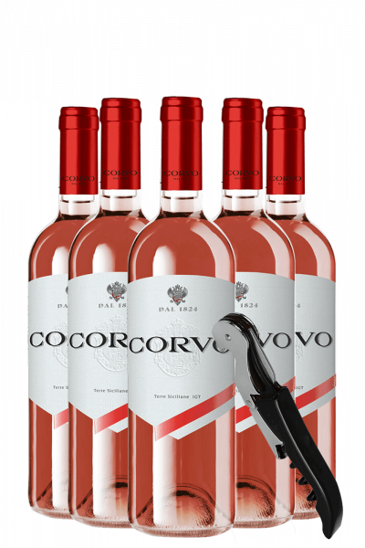 6 Bottiglie Corvo Rosa 2023 Duca Di Salaparuta + OMAGGIO 1 cavatappi Duca Di Salaparuta