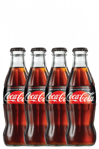 Coca-Cola Zero Vetro da 4 Bottiglie x 20cl