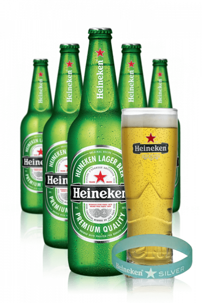 2 Casse Heineken da 15 bottiglie x 66cl + OMAGGIO 6 bicchieri Heineken 25cl
