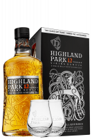 Highland Park Aged 12 Years Single Malt Scotch Whisky 70cl (Confezione Con 2 Bicchieri)