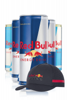 1 Cassa Red Bull 24 x 25cl + 1 Cassa Red Bull Senza Zuccheri 24 x 25cl + OMAGGIO 1 cappello Red Bull