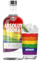 Vodka Absolut Rainbow Limited Edition Pride 70cl + OMAGGIO 2 bicchieri Absolut 