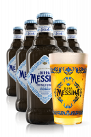 2 Casse Birra Messina Cristalli Di Sale Cassa da 24 bottiglie x 33cl + OMAGGIO 6 bicchieri Messina 20cl