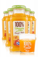 Yoga 100% Veggie Mango Mela Zucca Confezione Da 12 Bottiglie + OMAGGIO 6 bicchieri L’Arte del 100%