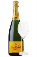 2 Bottiglie Brut Yellow Label Veuve Clicquot 75cl + OMAGGIO 2 bicchieri Veuve Clicquot