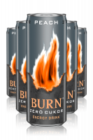 Burn Peach Zero Sugar Energy Drink Cassa da 12 Lattine x 25cl