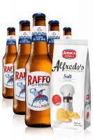 Birra Raffo da 24 x 33cl + Amica Chips Sale Marino Alfredo’s 3 x 150 gr