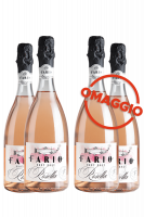 3 Bottiglie Fario Brut Rosé Rosella + 3 OMAGGIO