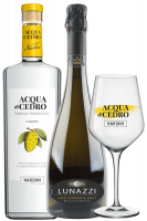 Liquore Acqua Di Cedro Nardini 1Litro + OMAGGIO 1 Spumante Brut 2022 Lunazzi + 2 bicchieri Cedro Nardini