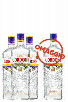 5 Bottiglie Gin London Dry Gordon's 1Litro + 1 OMAGGIO 