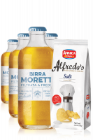 Birra Moretti Filtrata A Freddo da 24 x 30cl + Amica Chips Sale Marino Alfredo's 3 x 150gr