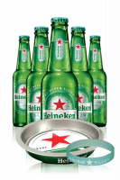 Heineken Silver Cassa da 24 bottiglie x 33cl + OMAGGIO 1 Vassoio Heineken