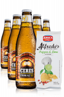 Ceres Strong Ale da 24 x 33cl + Amica Chips Pepper & Lime Alfredo's 3 x 150gr