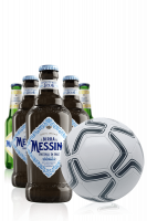 1 Cassa Birra Messina Cristalli Di Sale Da 15 x 50cl + 1 Cassa Messina Vivace Da 24 x 33cl + OMAGGIO pallone da calcio