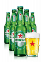 Heineken Silver Cassa da 24 bottiglie x 33cl (Scad. 30/06) + OMAGGIO 6 bicchieri Silver 20cl 
