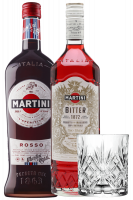 Martini Rosso 1Litro + Martini Riserva Speciale Bitter 70cl + OMAGGIO 2 bicchieri Martini