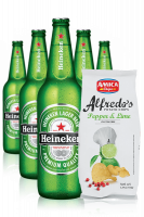 Heineken da 24 x 33cl + Amica Chips Pepper & Lime Alfredo's 3 x 150gr