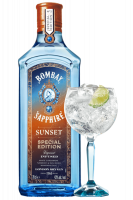 Gin London Dry Bombay Sapphire Sunset Special Edition 70cl + OMAGGIO Bicchiere Bombay