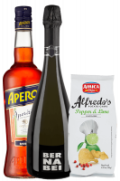 Aperitivo Aperol 1Litro + Prosecco DOC 2022 Bernabei + Amica Chips Pepper & Lime Alfredo's 3 x 150gr